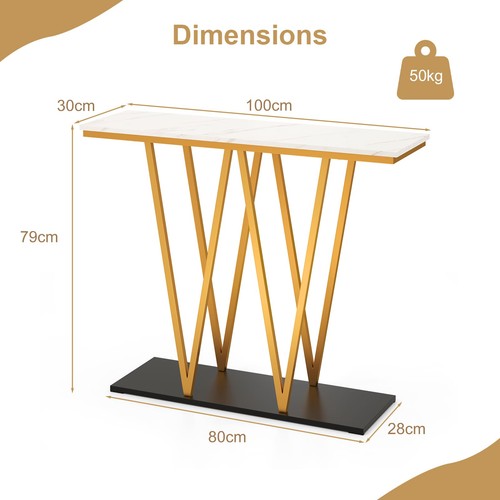 Long entryway console table - console,