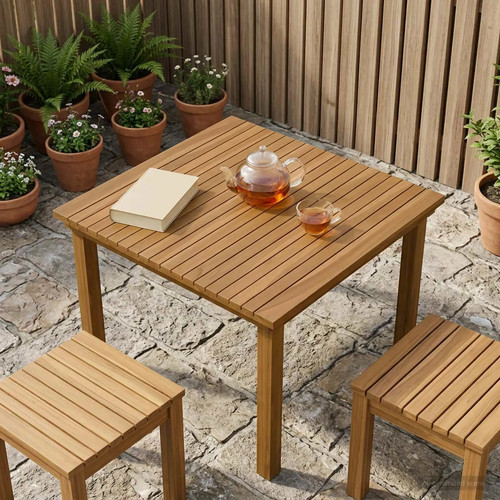 Walplus natural teak square - walplus,